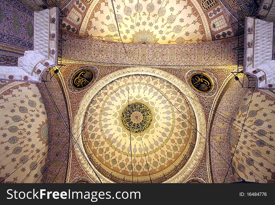 A view of dome of Eminonu Mosque in istanbul, Turkey. A view of dome of Eminonu Mosque in istanbul, Turkey.