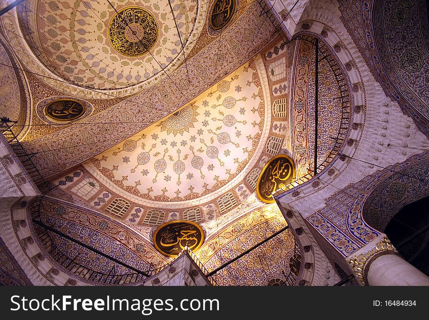 A view of dome of Eminonu Mosque in istanbul, Turkey. A view of dome of Eminonu Mosque in istanbul, Turkey.