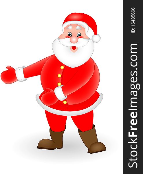 Santa Claus on a white background. Vector image.