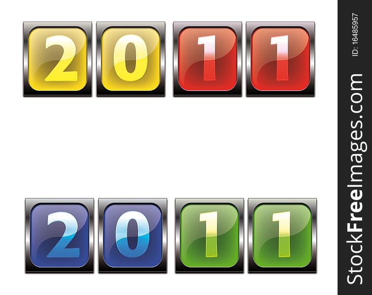 2011  Colorful Button