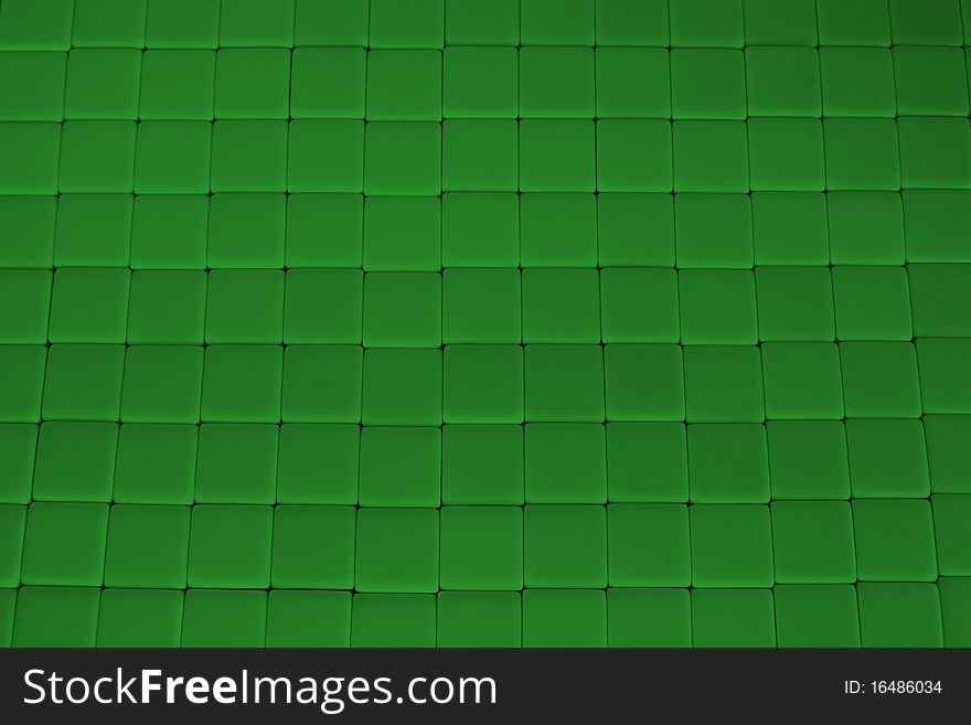 Green tiles lined up in a row. Use as is or create your own message on the tiles.