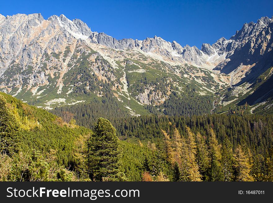 High Tatra in autumn scene, Slovakia