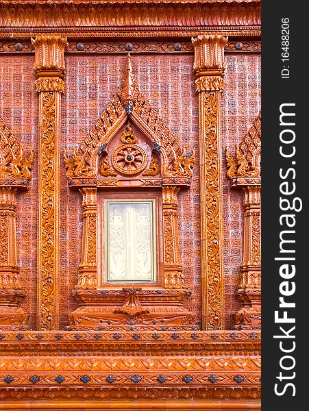 The window of thai temple bangkok thailand. The window of thai temple bangkok thailand