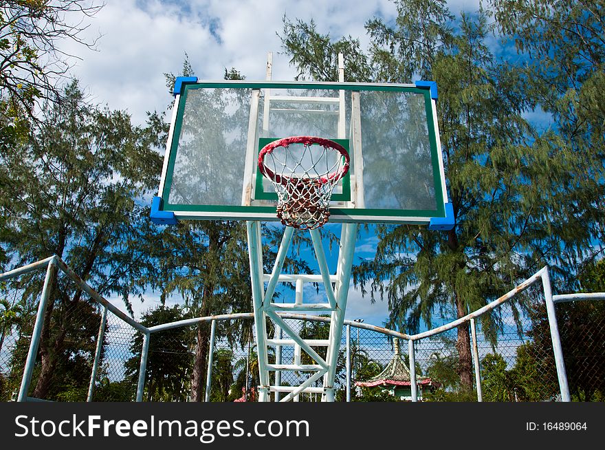 Basketball court in the park