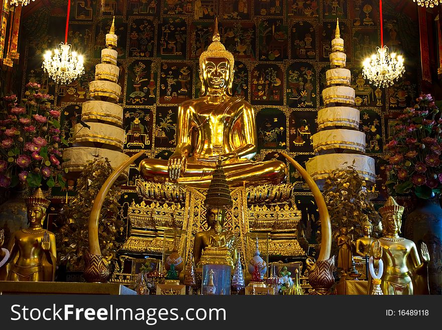 The golden buddha in Bangkok, Thailand