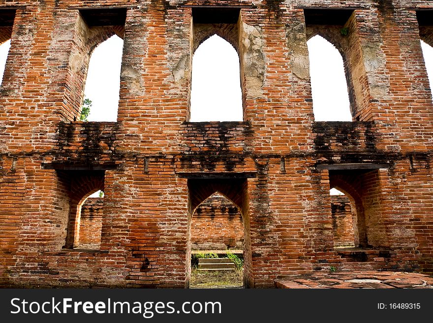 Buddhist temple ruins in Thailand