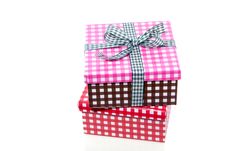 Colorful Checkered Giftboxes Stock Photos Colorful Checkered Giftboxes Stock Photos