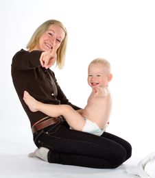 Happy Mother With Baby Stock Photography