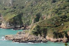 Le Gouffre Above Petit Bot Bay, Guernsey Royalty Free Stock Image Le Gouffre Above Petit Bot Bay, Guernsey Royalty Free Stock Image