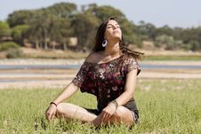 Girl Meditating Stock Image Girl Meditating Stock Image