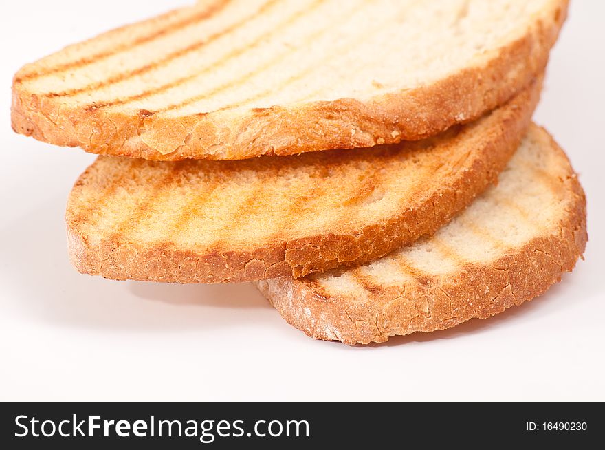 Toasted bread, very tasty with butter or honey for breakfast or with olive oil, tomatoes and garlic served as bruschetti!