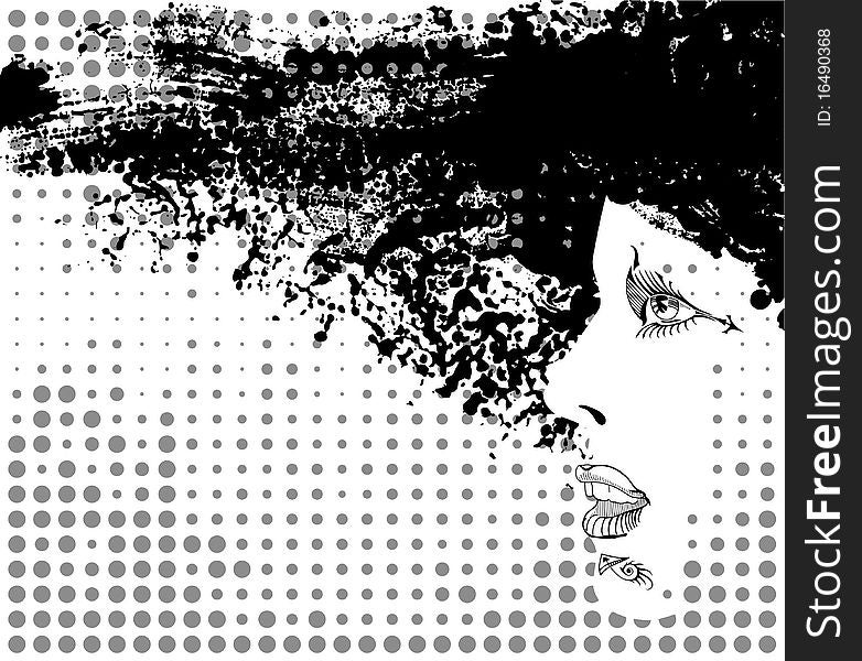 Monochrome portrait of a woman
