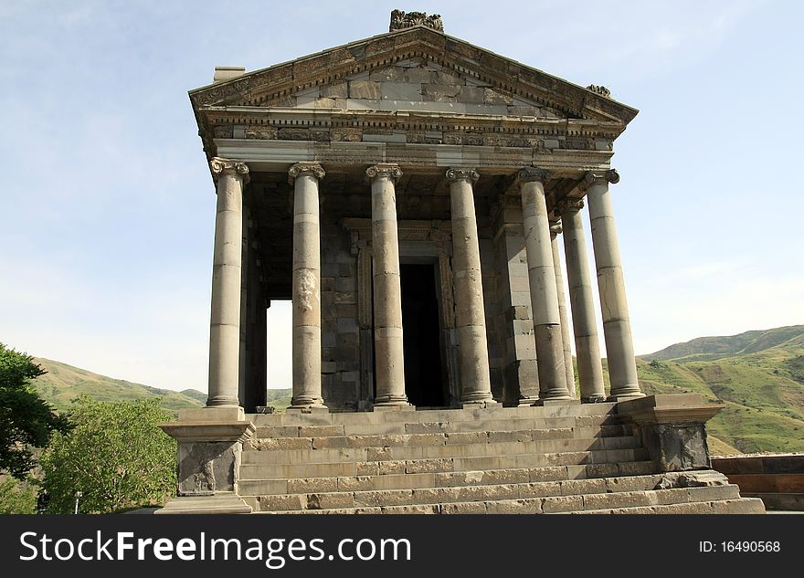 The Temple in Garni, Armenia. It's an ancient construction. The Temple in Garni, Armenia. It's an ancient construction.