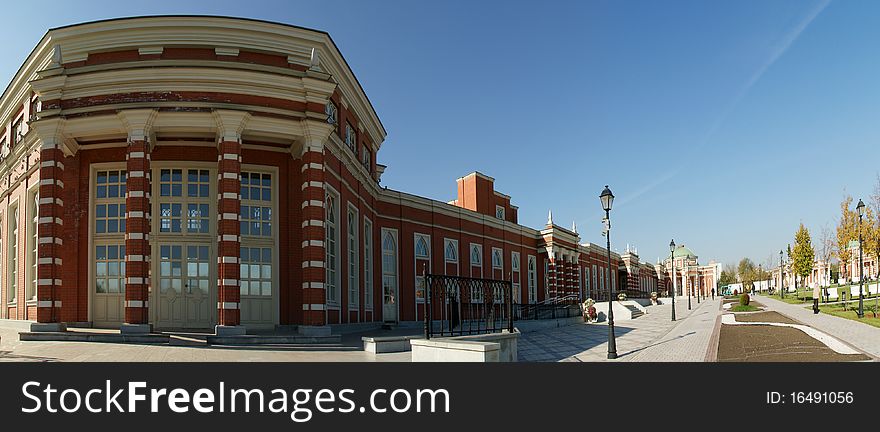 Tsaritsino museum and reserve in Moscow. Reconstruction of the 18 th century