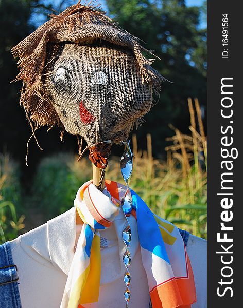 Scarecrow Guarding Cornfield