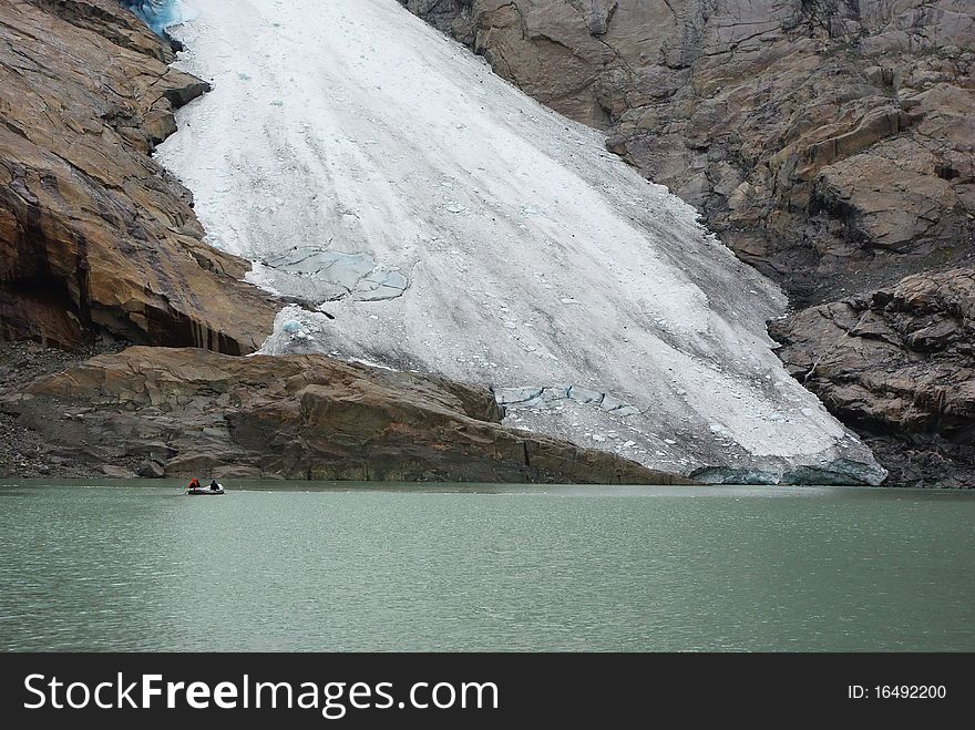 Glacier Briksdale In Norway, Europe