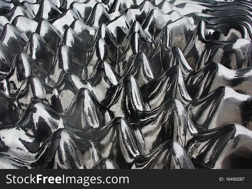 Wave form metallic abstract surface