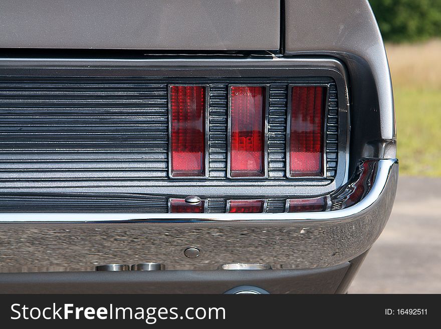 Rear Taillight on Grey Classic