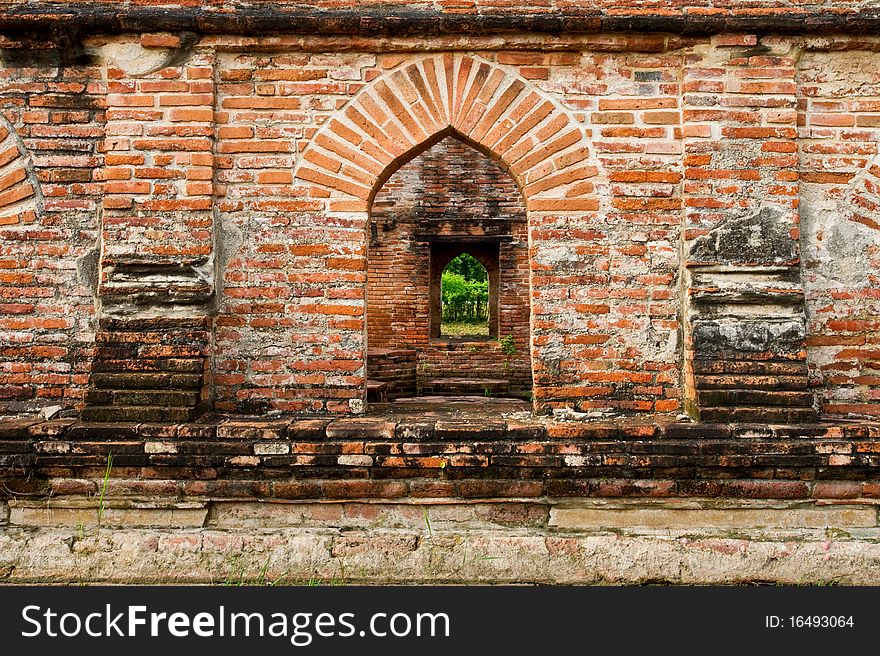 Buddhist temple ruins in Thailand