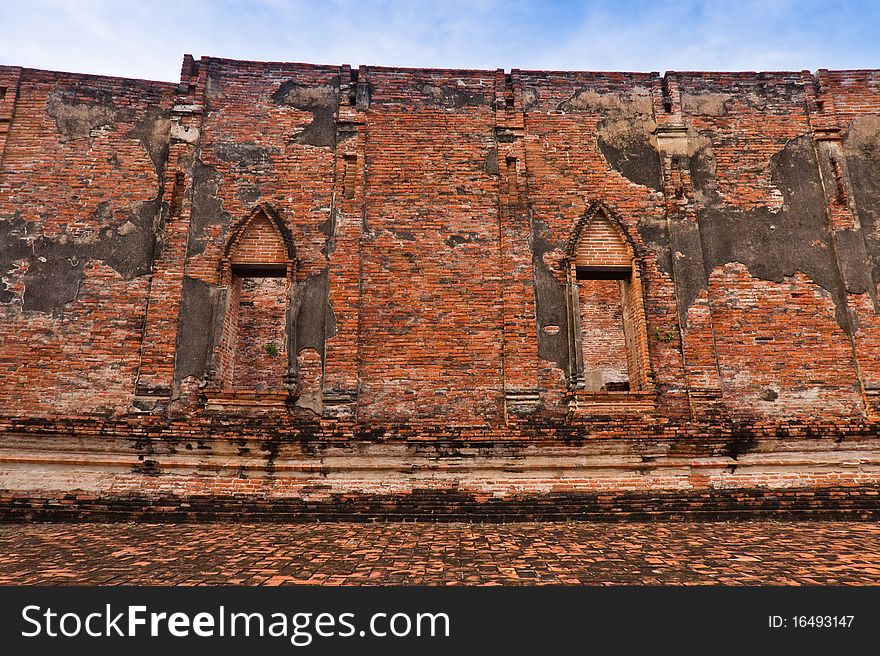 Buddhist temple ruins in Thailand