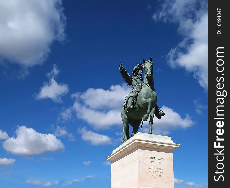King Louie XIV Statue with Blue Sky