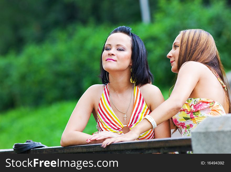 Two Talking Girls In The Park