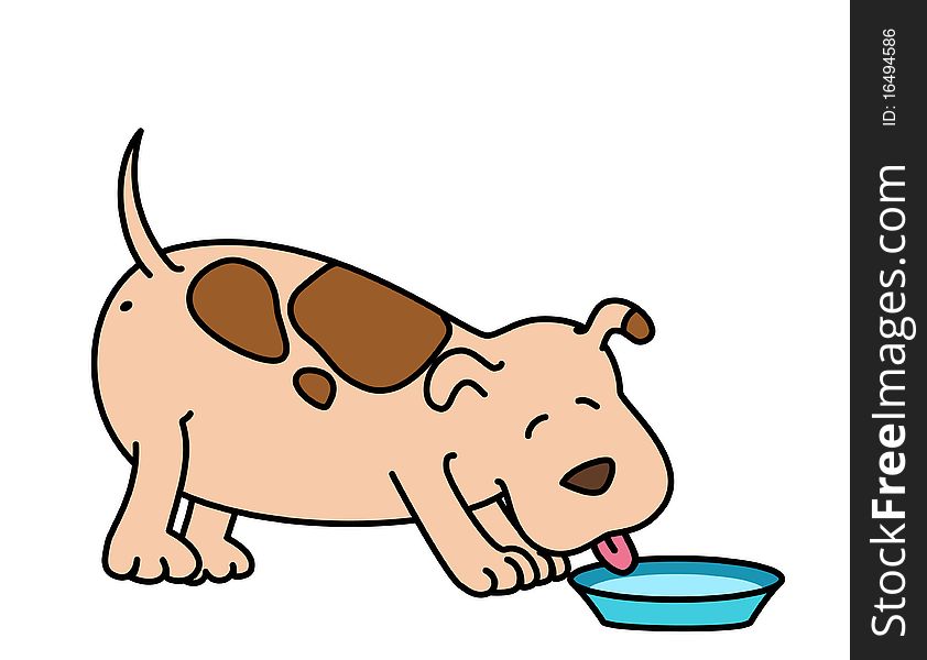 Cartoon dog. illustration on a white background for a design