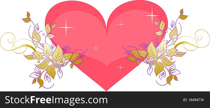 Abstract heart love valentine's color isolared. Abstract heart love valentine's color isolared