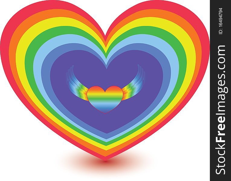 Heart rainbow