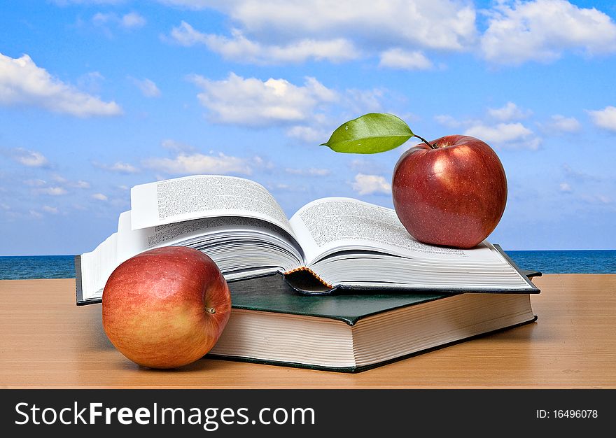 Red Apples And  Books