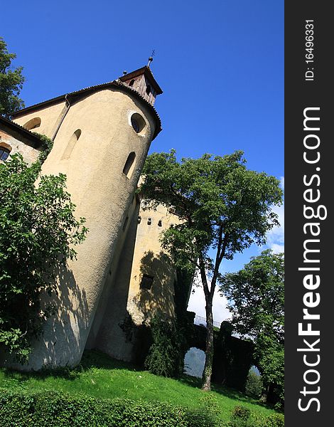 The Scena's Castle, built on XIV century in Scena, Alto Adige, Italy. The Scena's Castle, built on XIV century in Scena, Alto Adige, Italy