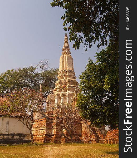 Wat puttaisawan ancient building at Ayuthaya Thailand