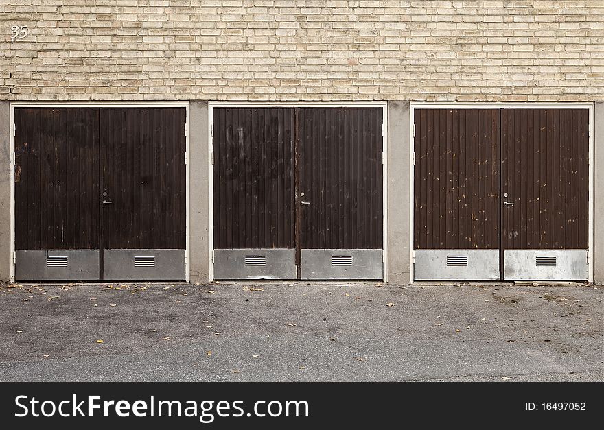 Worn Garage Doors