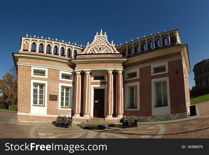 Tsaritsino museum and reserve in Moscow. Reconstruction of the 18 th century