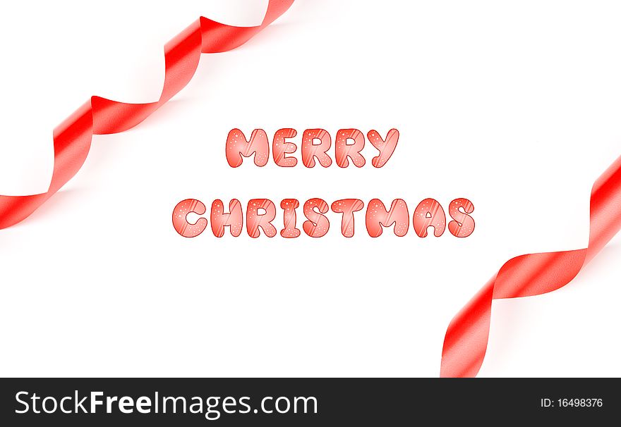 Christmas Decoration with red ribbon