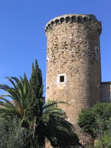 Ancient Mediterranean Watchtower (Costa Brava, Spain) Royalty Free Stock Photos