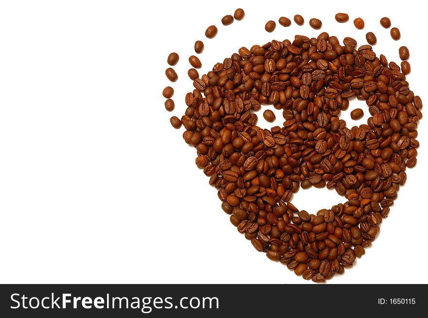 Coffee bean background with copy space. Coffee bean background with copy space