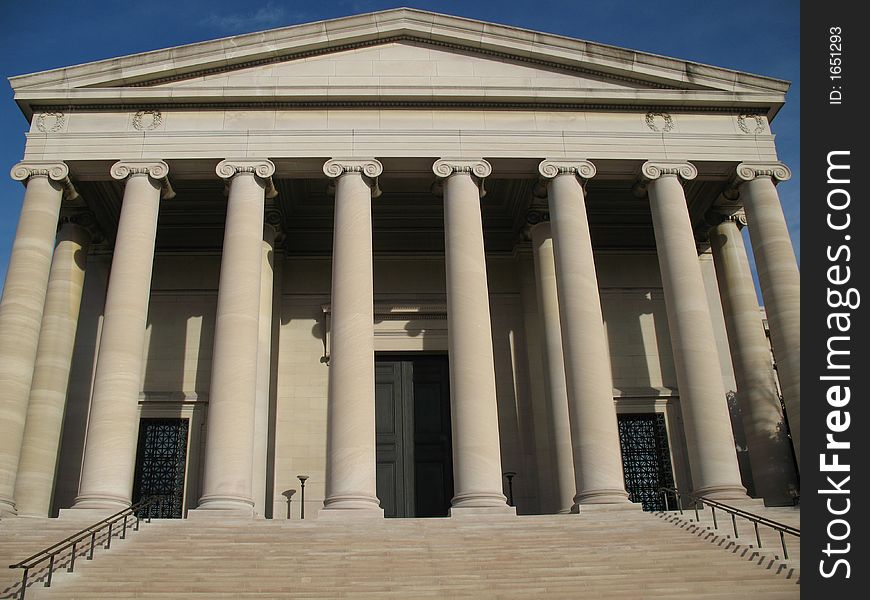 Photo of the National Gallery of Art in Washington D.C. This is the west building.