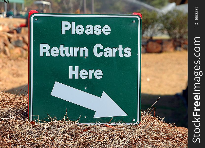 Golf Cart Sign