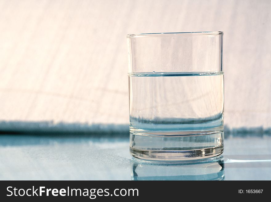 A glass of fresh water