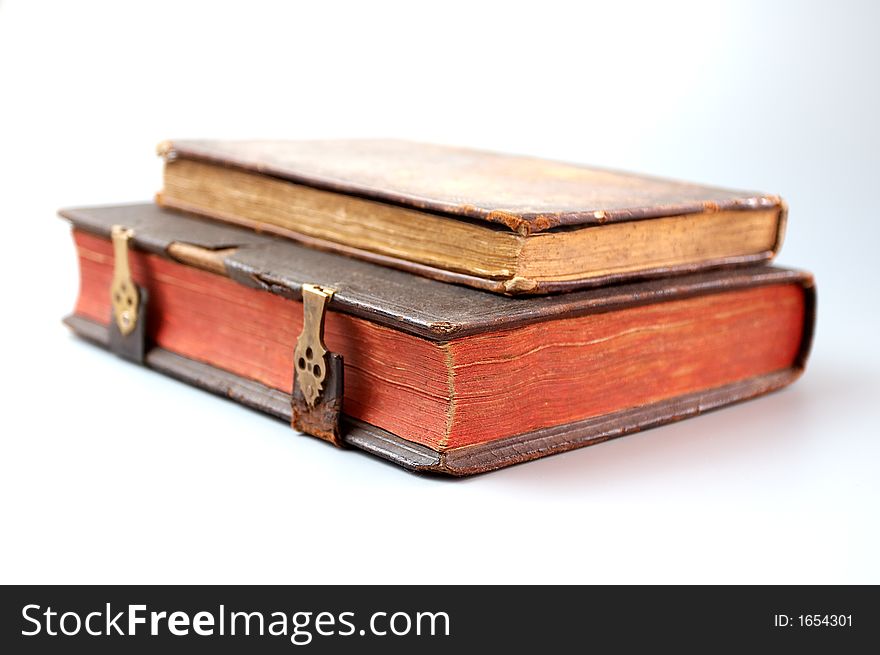 Antique book on white background. Antique book on white background