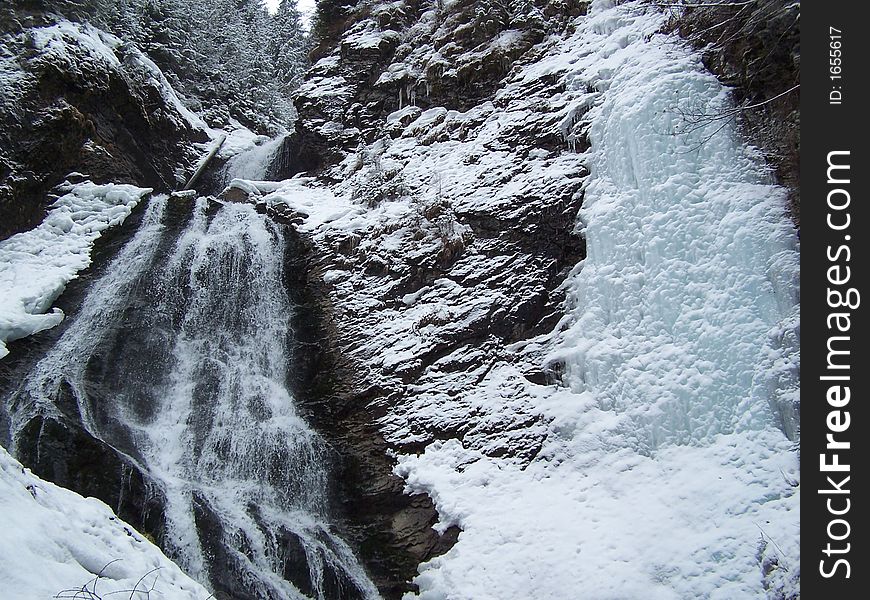 Rachitele waterfall in vladeasa mountains. Rachitele waterfall in vladeasa mountains