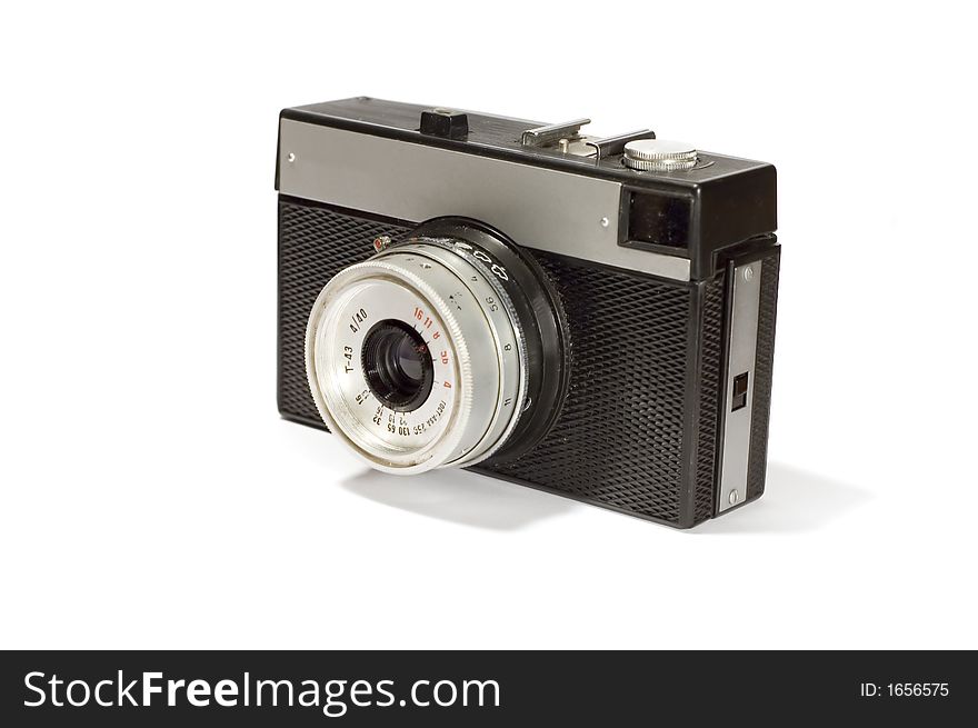 Series object on white: isolated - Old camera