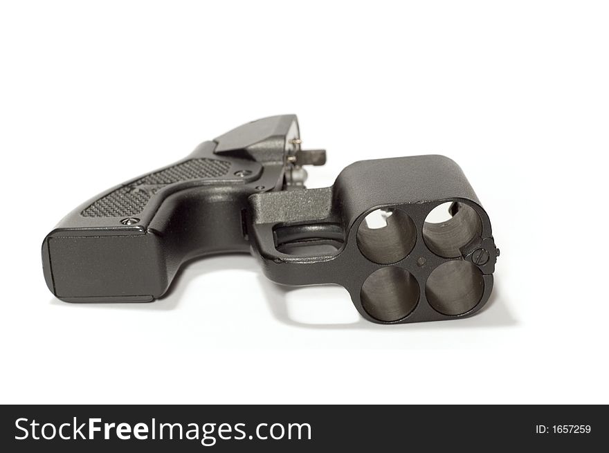 Series object on white: isolated - weapon - revolver