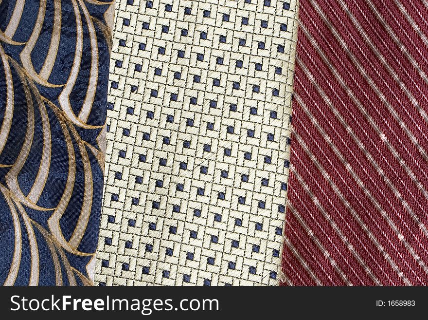 Group of ties in various patterns. Group of ties in various patterns