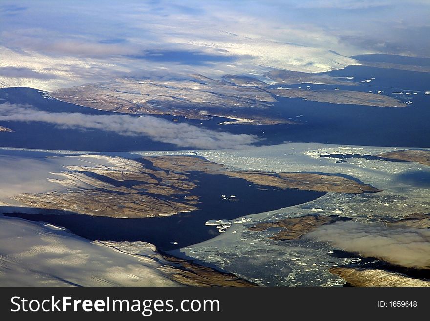 Iceland coast with iceberg creation