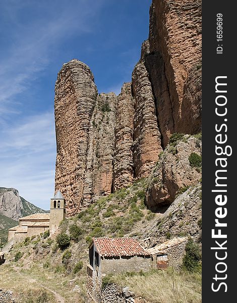 Los Mallos de Riglos, Huesca, Aragon, Spain. Los Mallos de Riglos, Huesca, Aragon, Spain