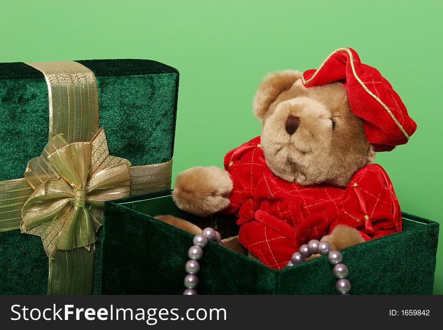 Christmas or Valentine's day gifts, bear and pearls