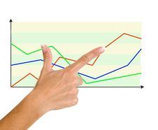 Finger Pointing To Charts Stock Photography Finger Pointing To Charts Stock Photography
