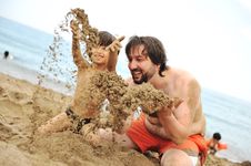 Playing Together In Sand Royalty Free Stock Photo Playing Together In Sand Royalty Free Stock Photo